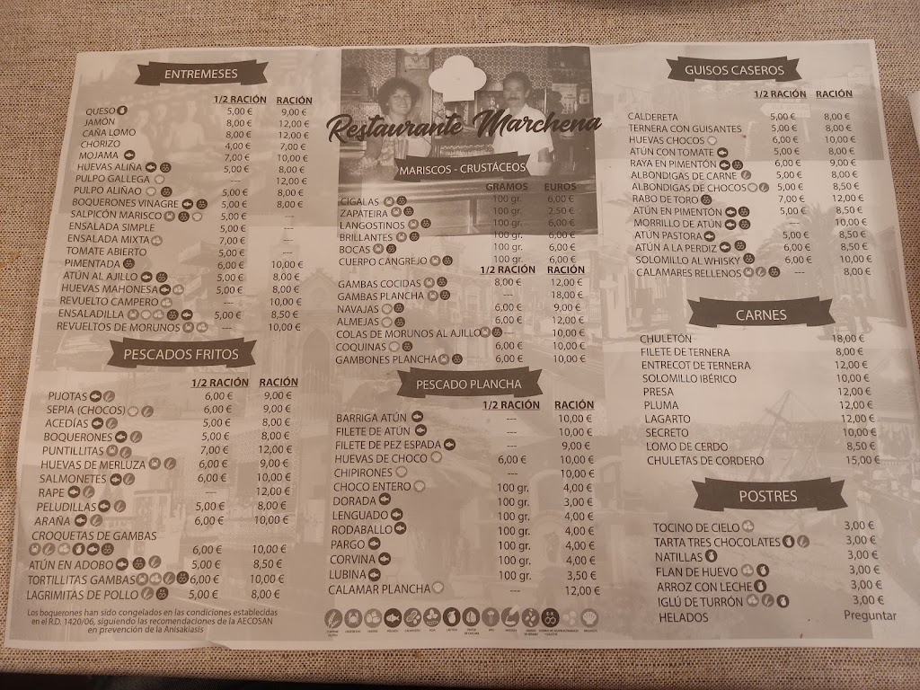 Restaurante Marchena — Carta
