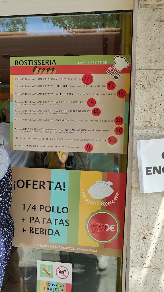 Rostisseria Bravo — Carta
