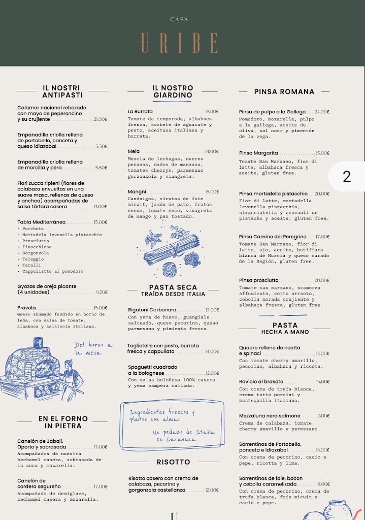 Casa Uribe — Carta