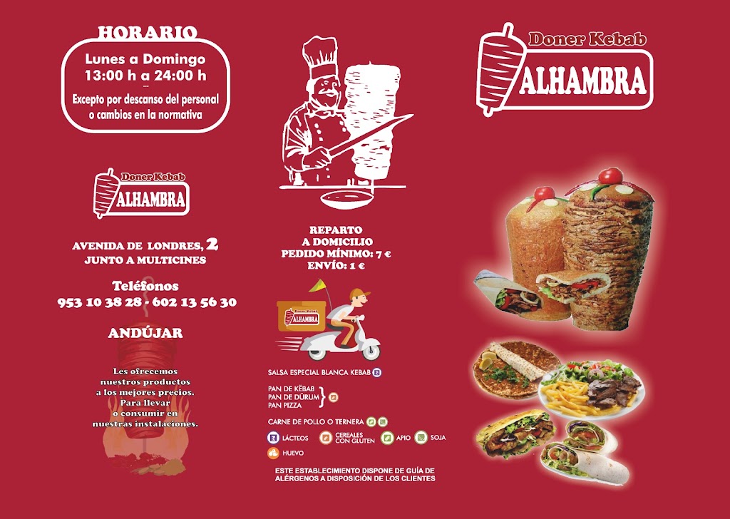 Alhambra Kebab — Carta