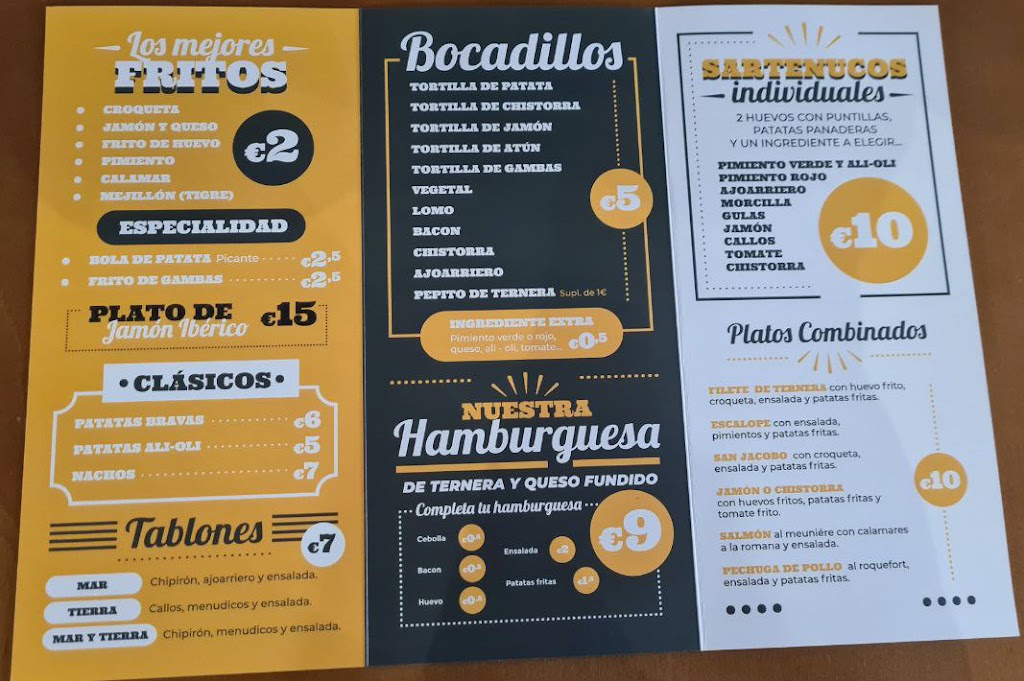 Bar Iturrama | Pinchos y comida tipica de Navarra. — Carta