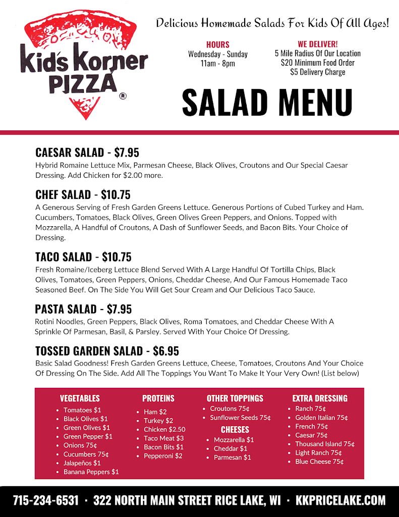  Kid's Korner Pizza