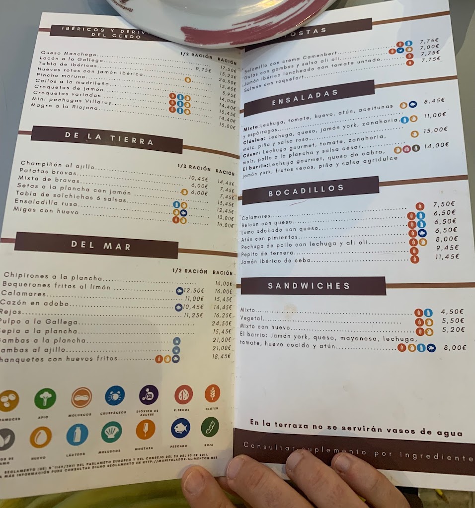 Restaurante El Barrio Cerveceria Asador — Carta