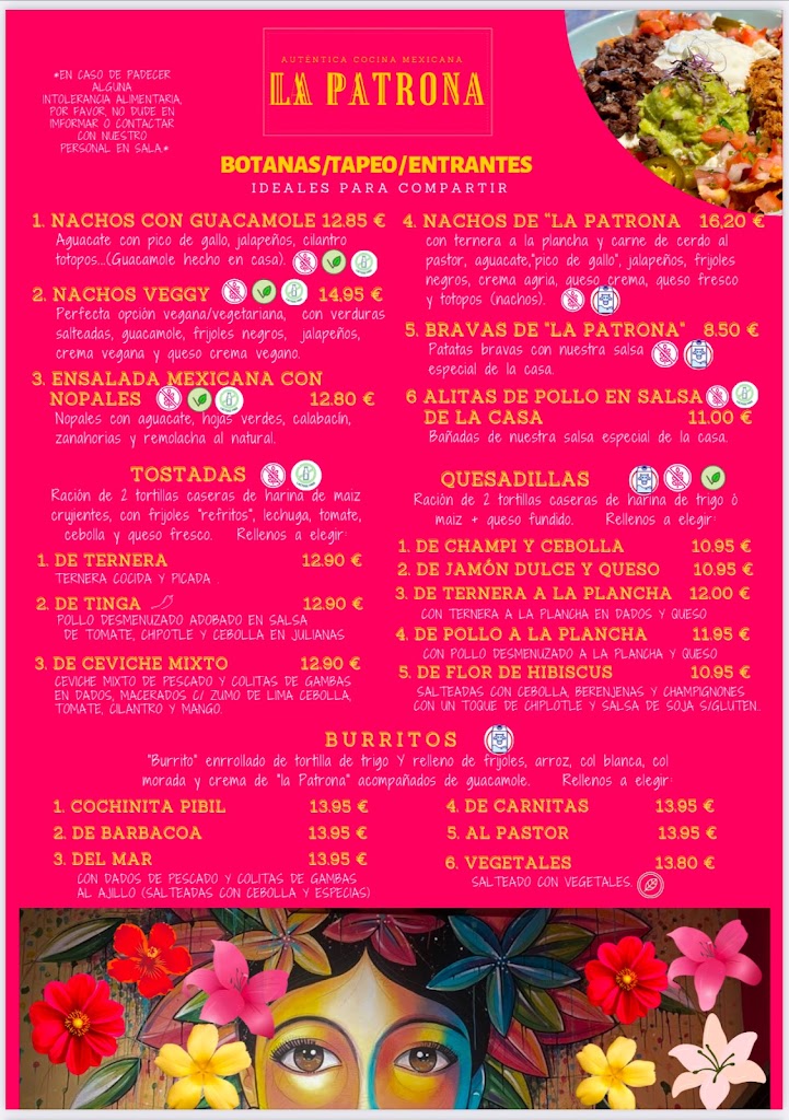 La Patrona Calafell — Carta