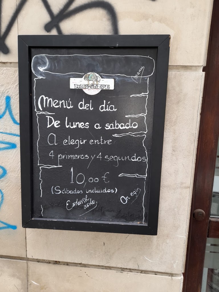Restaurante Vasco Haritzpe — Carta