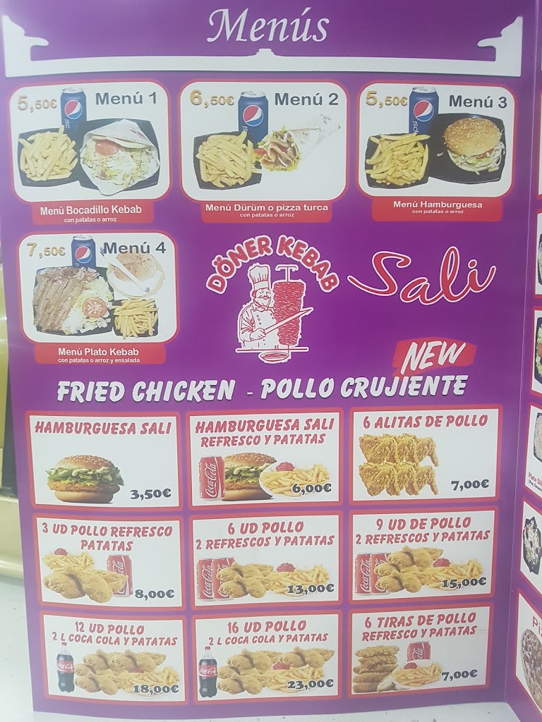 Restaurante Kebab Sali — Carta