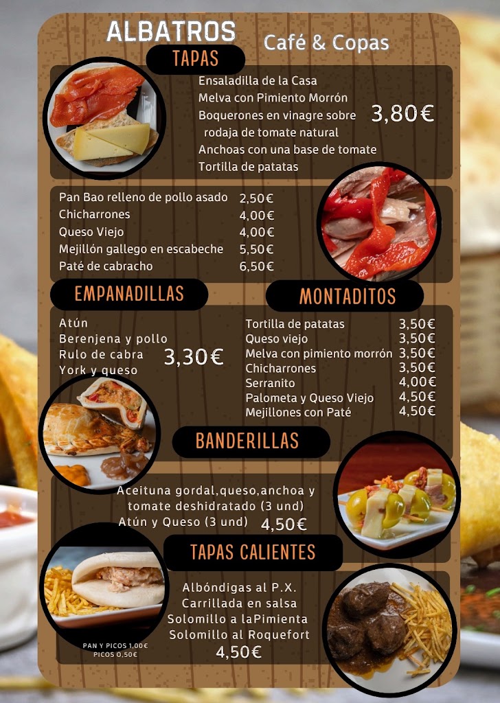 Pub Albatros — Carta