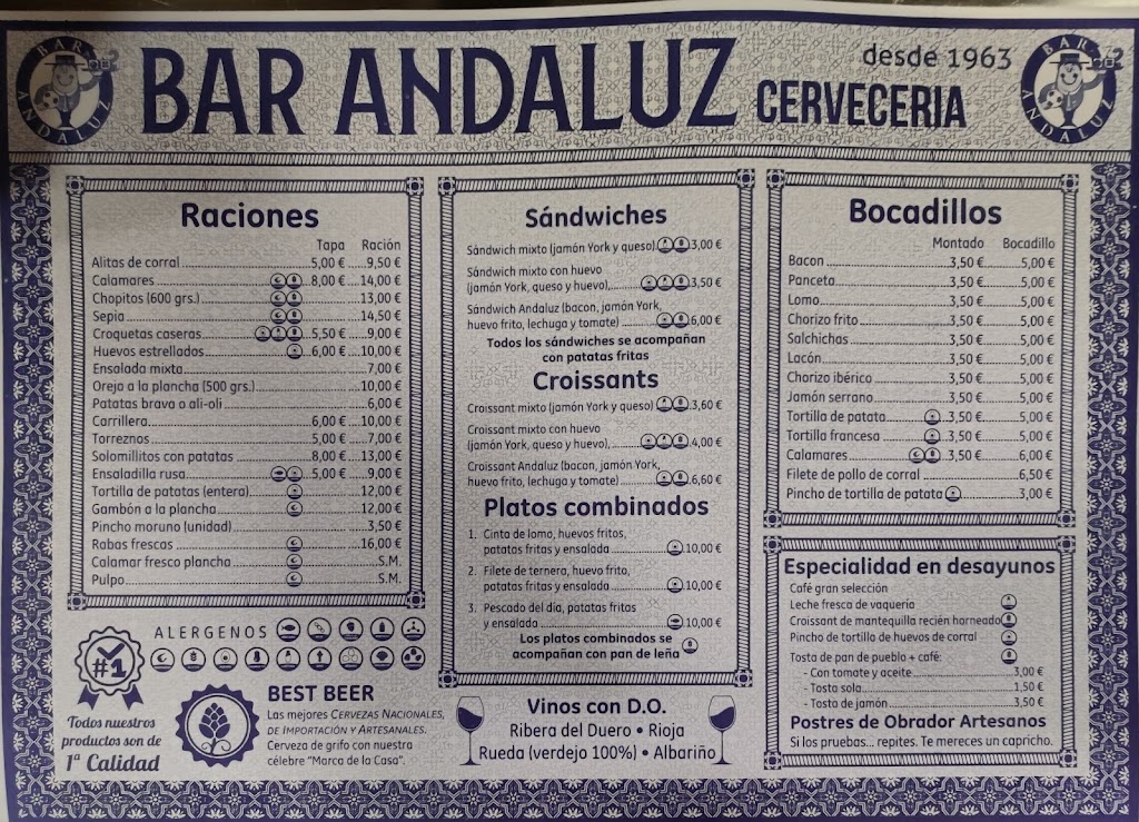 Andaluz — Carta