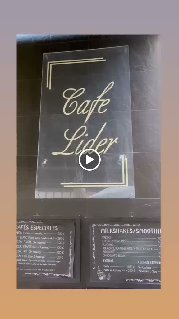Cafeteria Lider — Carta