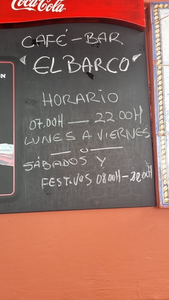 CAFETERIA BAR EL BARCO — Carta
