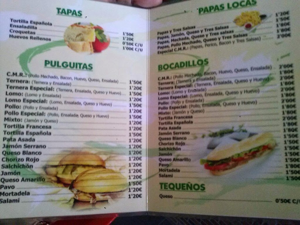 BAR CAFETERIA CMR — Carta