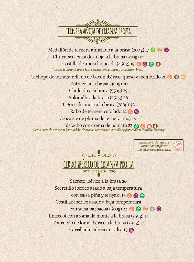 Abrasador Las Cazuelas — Carta
