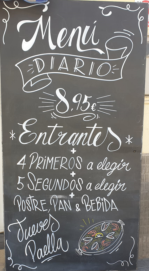 Restaurante Fandi — Carta