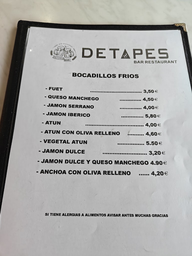 DETAPES — Carta