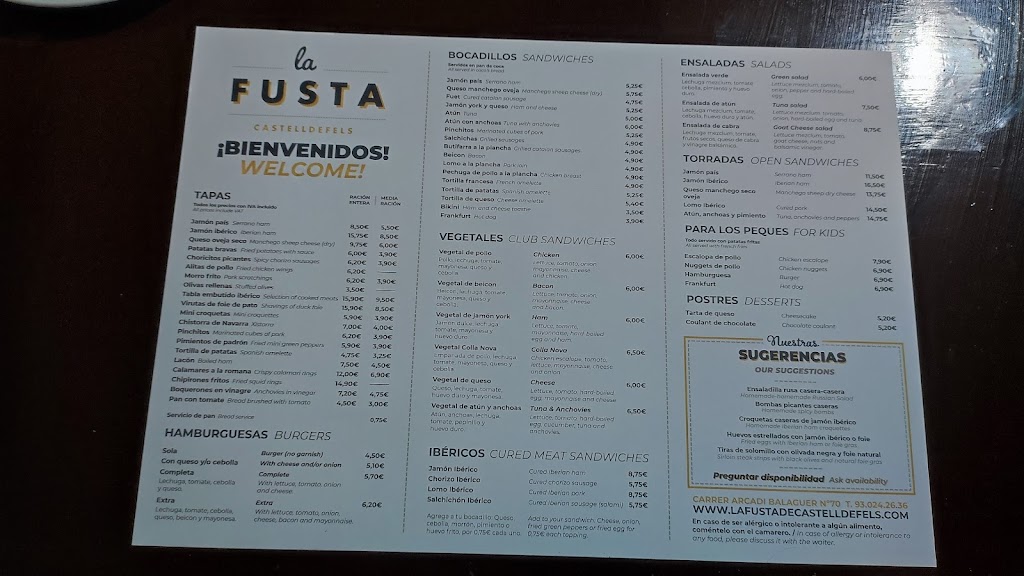 La Fusta — Carta