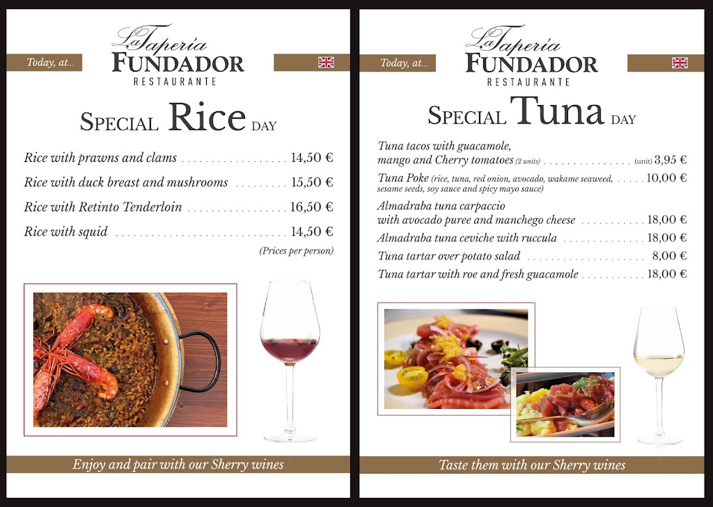 Casa Fundador Restaurante — Carta