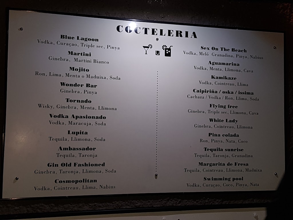 Restaurante La Bota — Carta