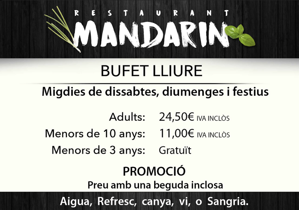 Restaurant Mandarin — Carta