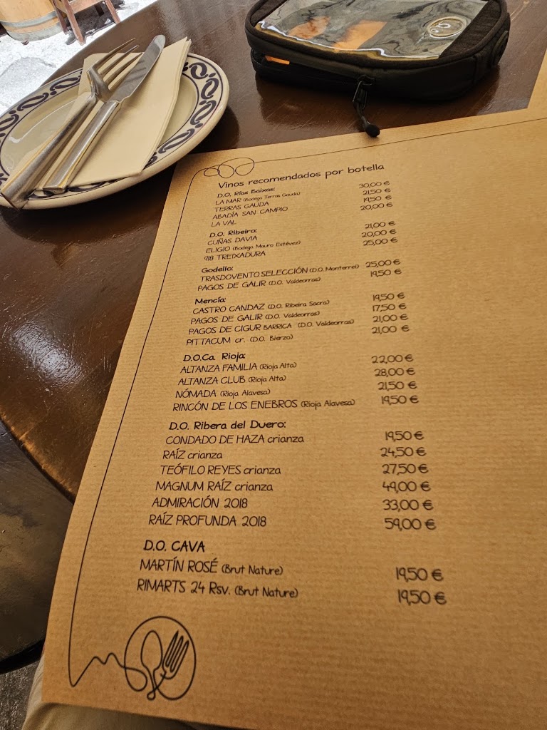 Taberna Eligio — Carta