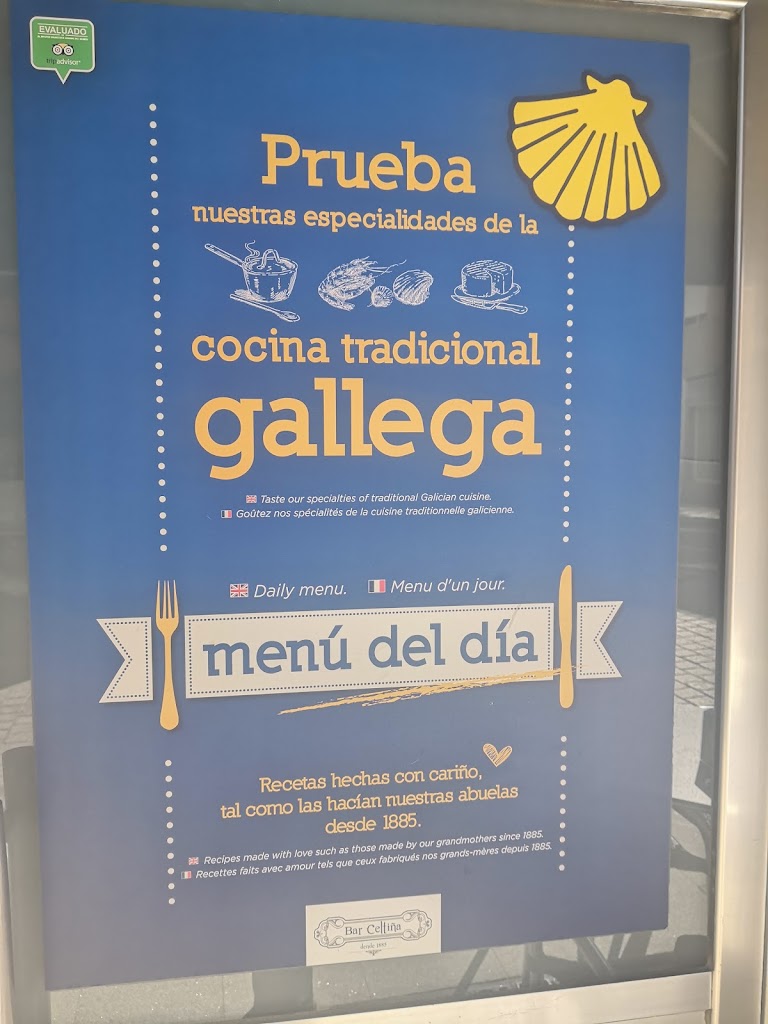 Bar Celtina — Carta
