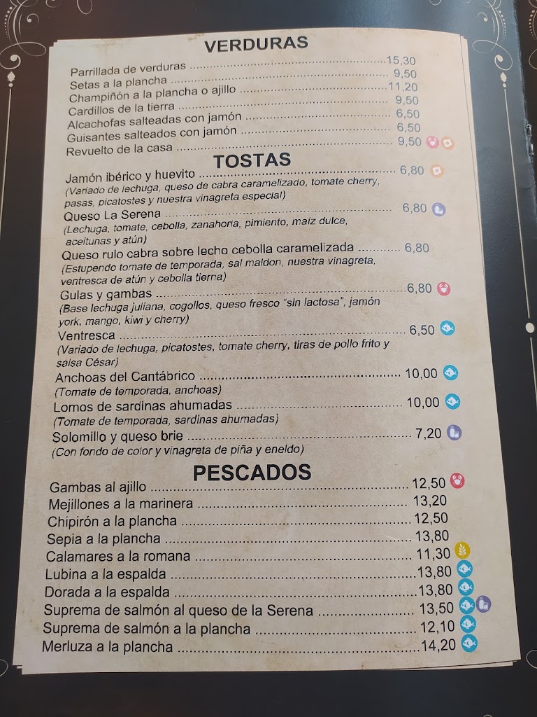 Bar Meson Beni — Carta