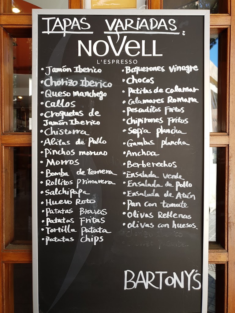 Tony's Cerveceria — Carta