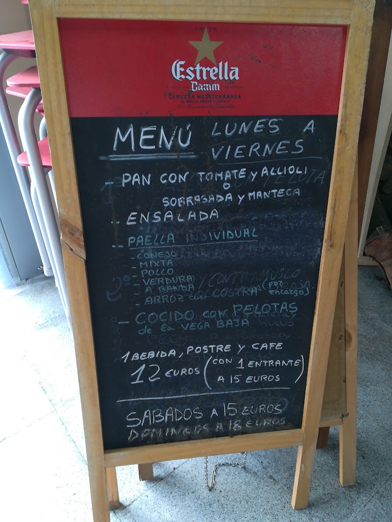 Restaurante Vega Baja — Carta