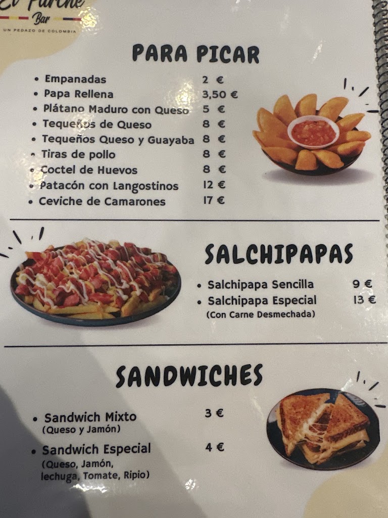 Baru Restaurante — Carta