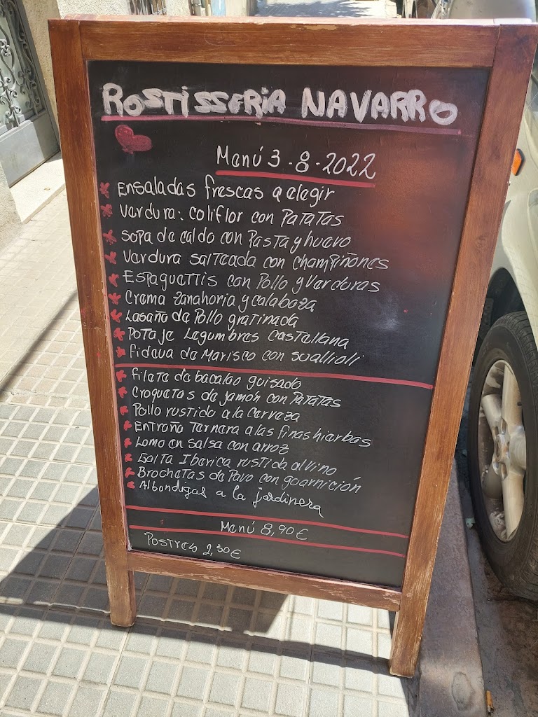 Rostisseria Navarro — Carta