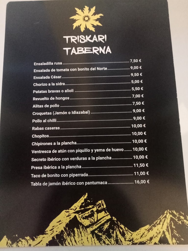 Bar "Triskari" — Carta
