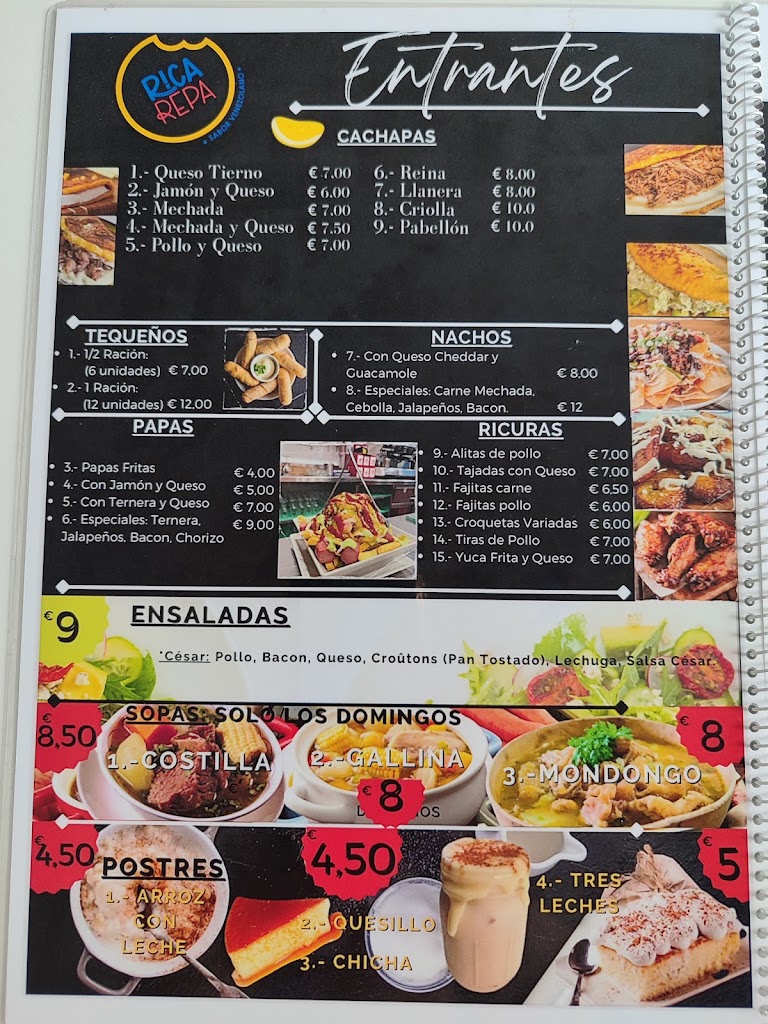 Bar Cafeteria Ricarepa — Carta