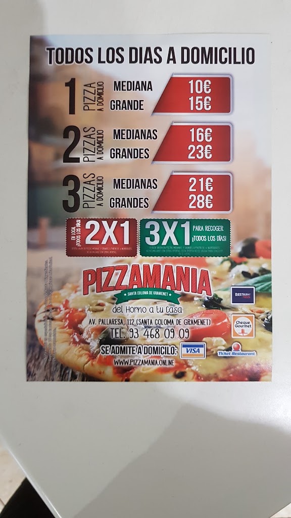 pizzamania — Carta