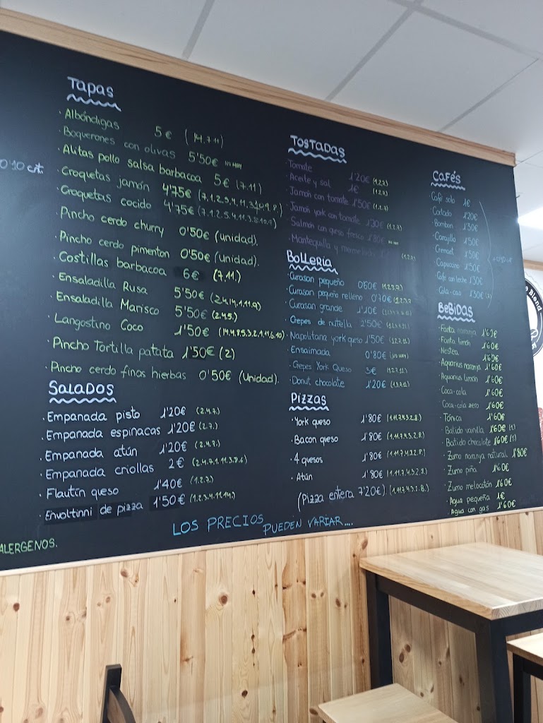 Mia Coffee Cafeteria — Carta