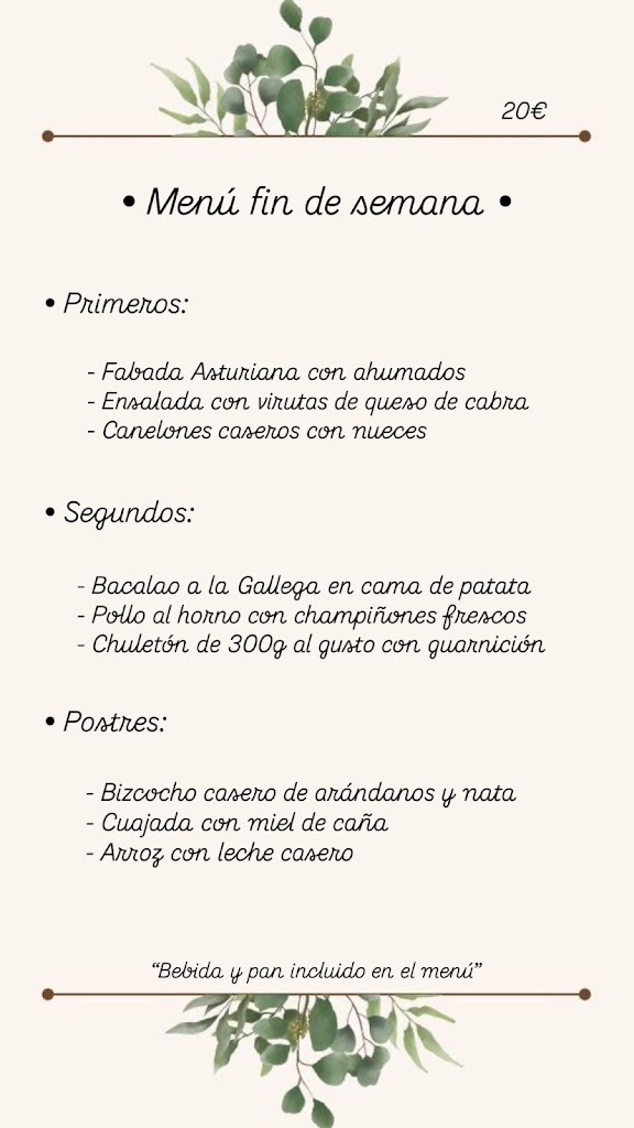 Bar cerveceria bocata restaurante — Carta