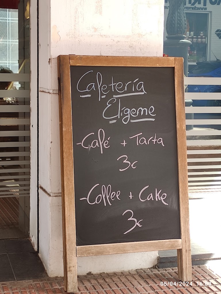 Cafeteria Eligeme — Carta