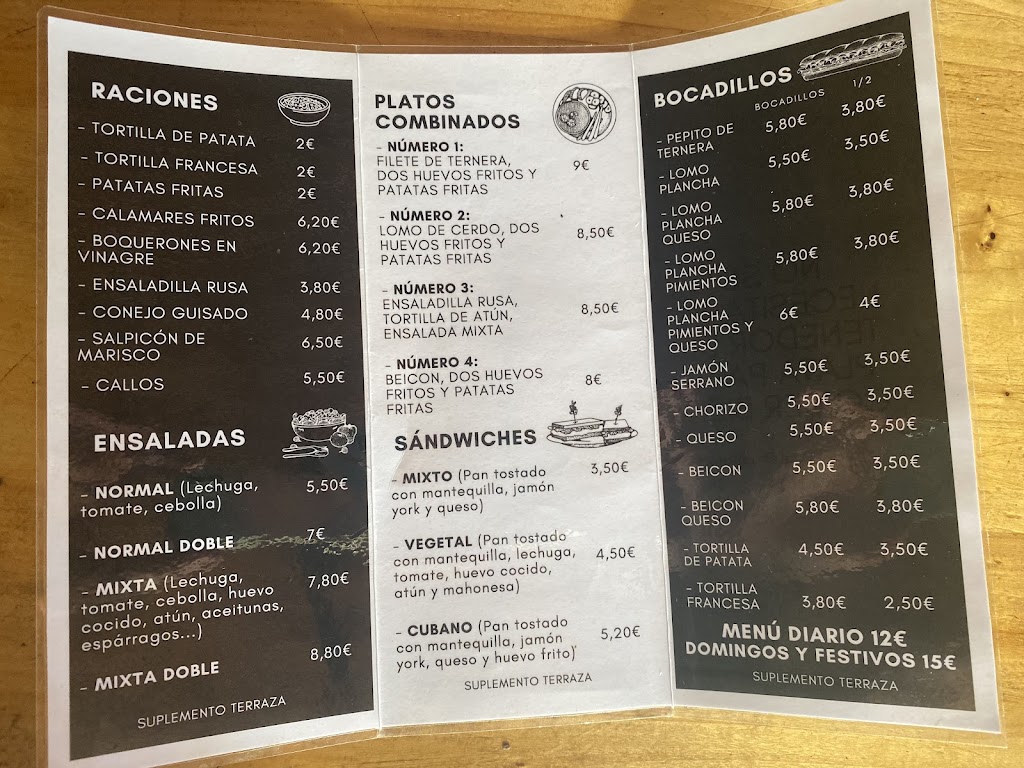 El Corral de Don Pepe — Carta