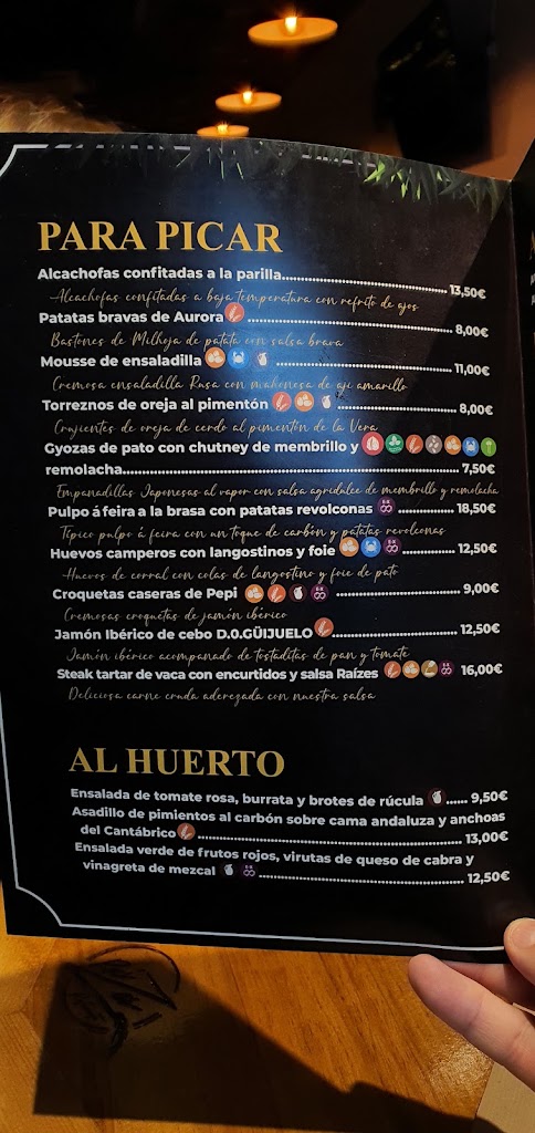 Raizes Mostoles — Carta