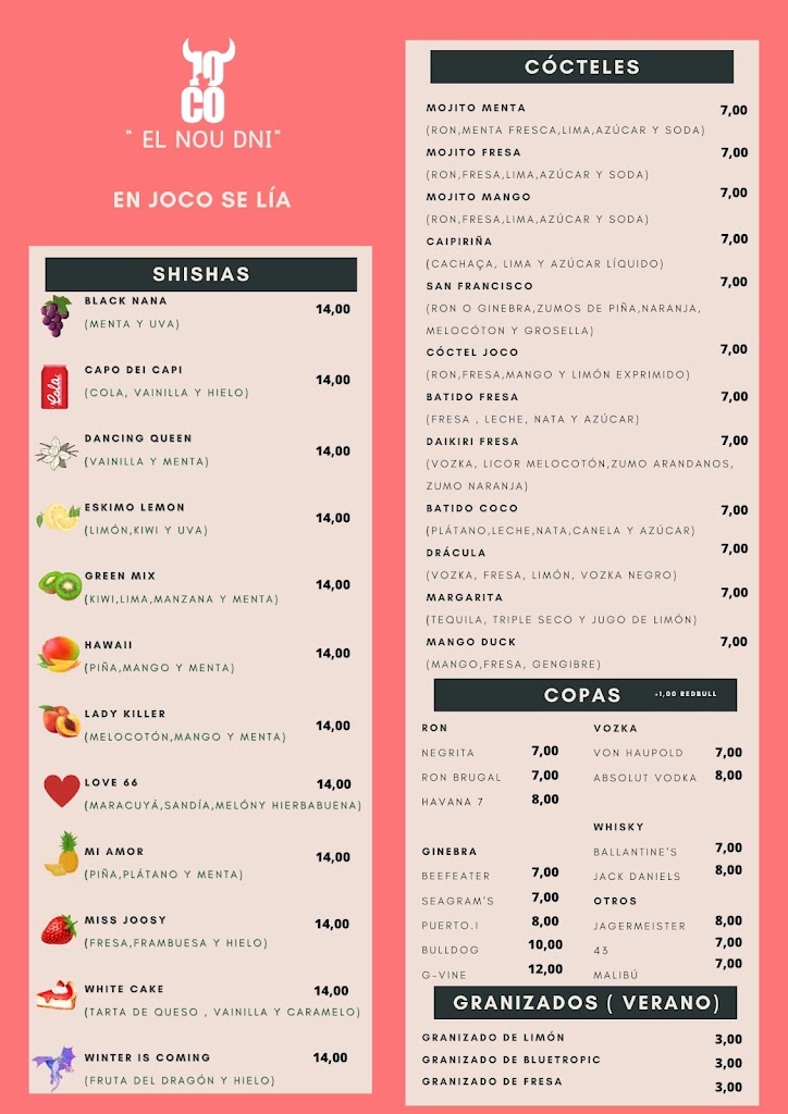 JOCO LOUNGE — Carta