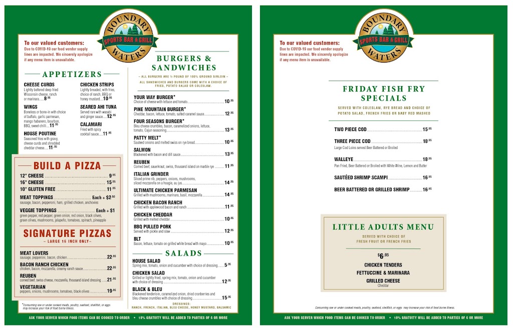  Boundary Waters Sports Bar & Grill