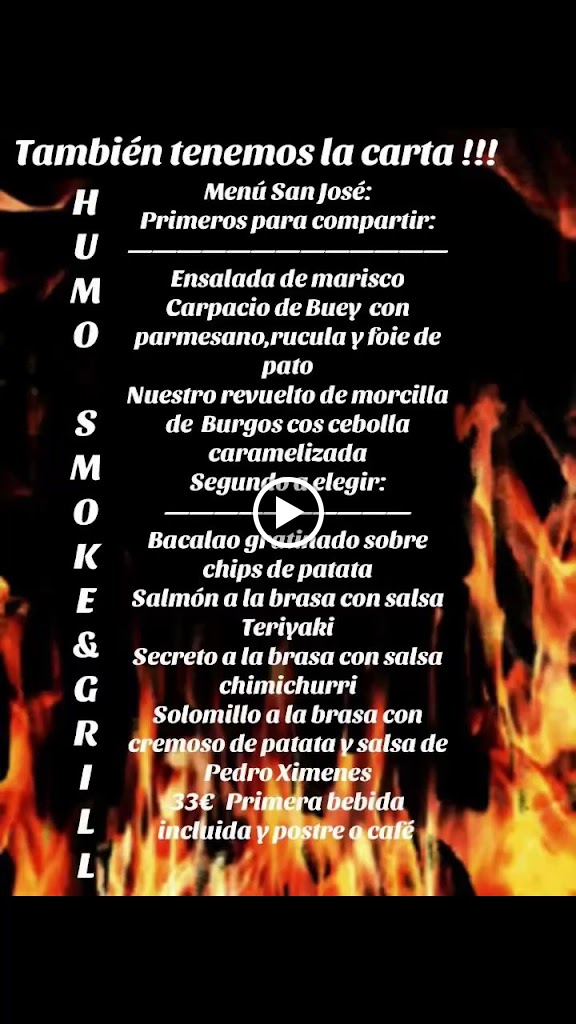 Humo Smoke&Grill — Carta