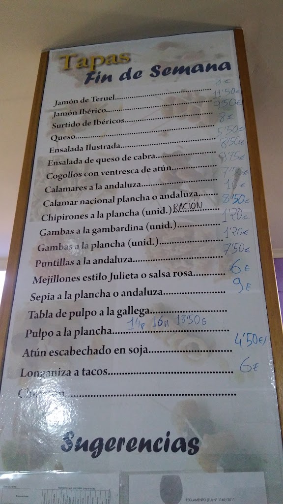 Cerveceria Rogelio — Carta