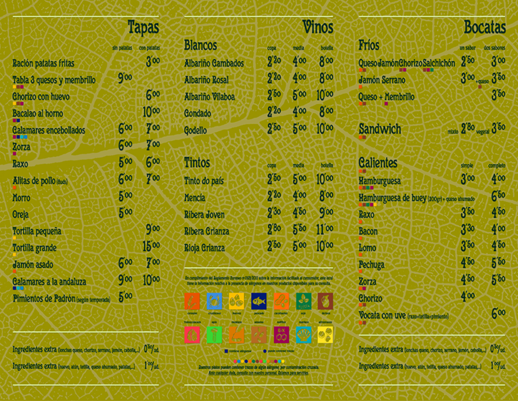 VAR CON UVE. A TAVERNA — Carta