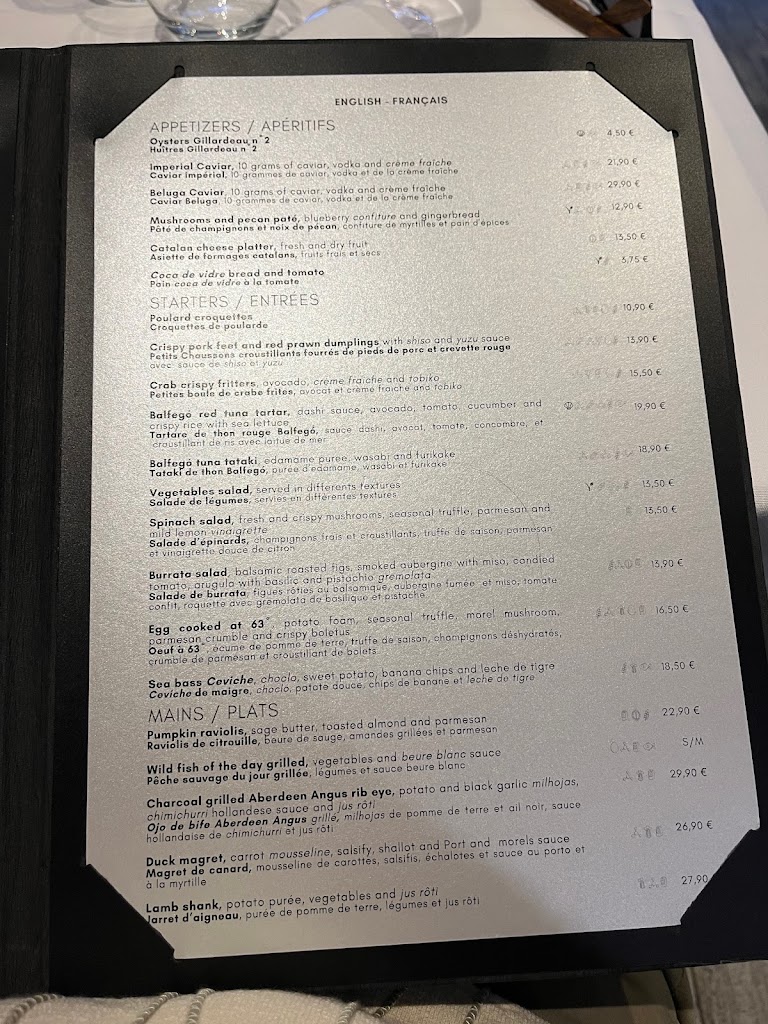 La Cocina Sitges — Carta