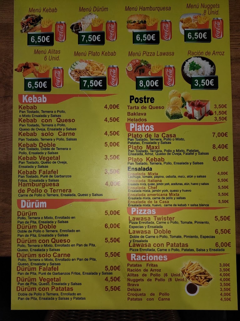 Pizzeria Doner Kebab Maxi 2 — Carta