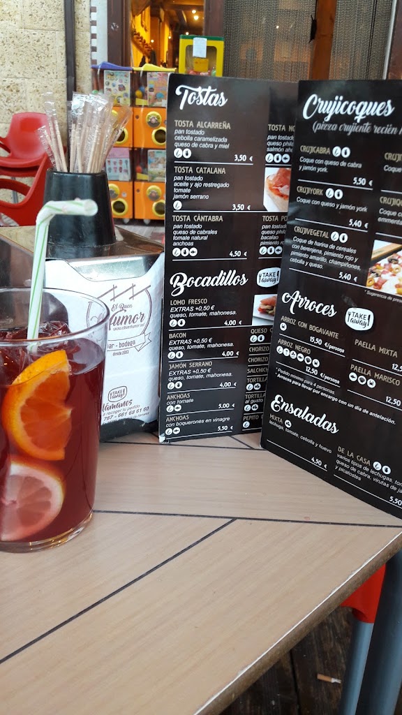 Bar Bodega El Buen Humor — Carta