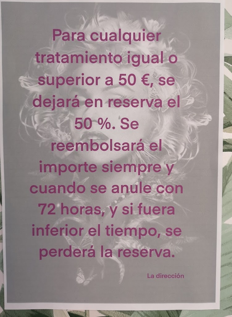 Sarah Rodriguez. Centro de estetica, belleza y peluqueria — Carta