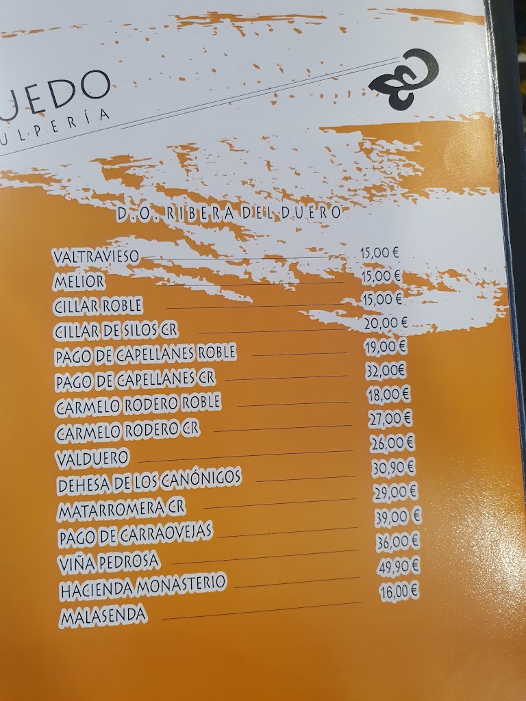 Pulperia Ruedo Asador — Carta
