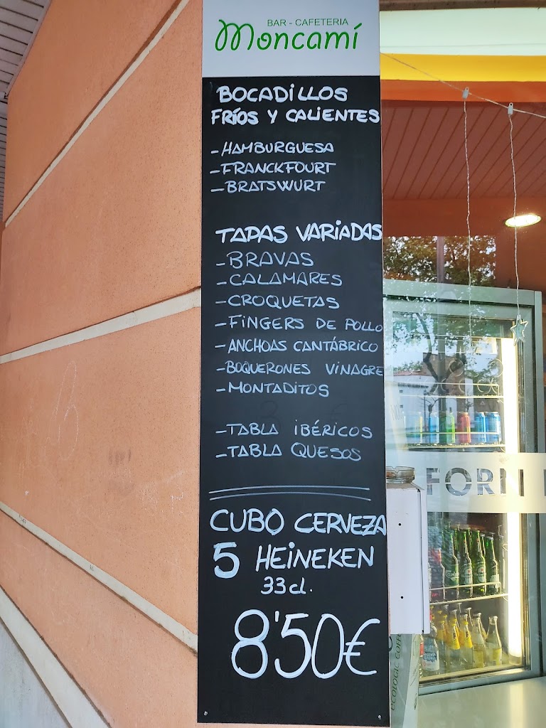 Bar-Cafeteria Moncami — Carta