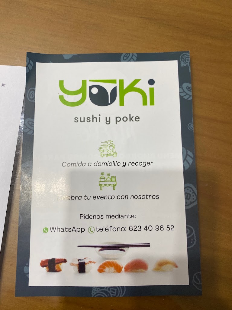 Yuki - sushi & poke — Carta