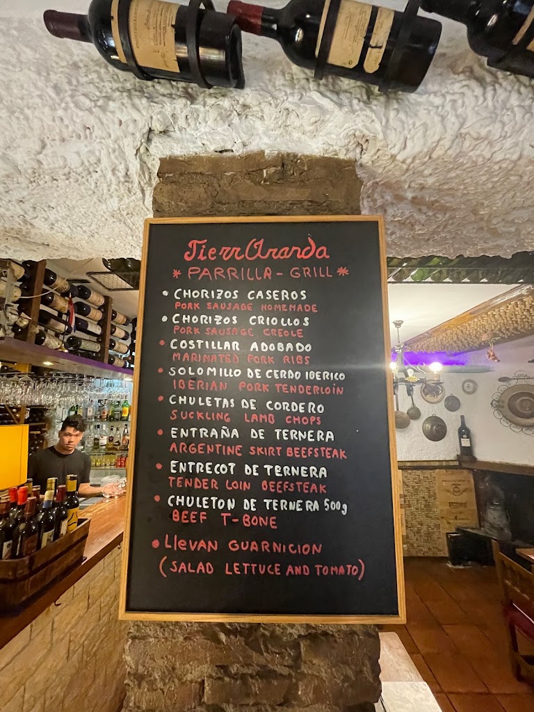 Taberna TIERRARANDA . — Carta